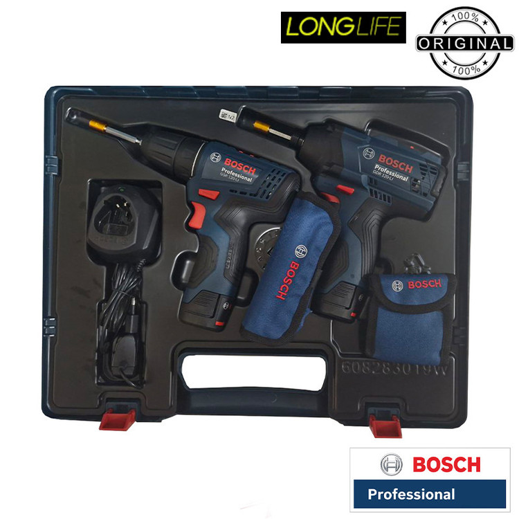 مجموعه بکس و دریل شارژی بوش مدل فوق حرفه ای GDR 120 LI & GSR 120 Li Extra Professional