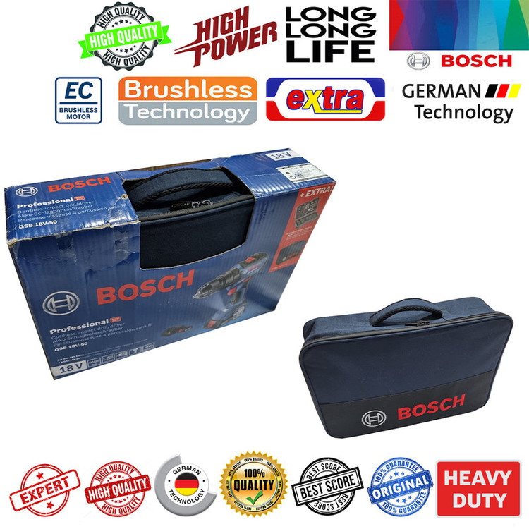 دریل شارژی چکشی بوش مدل GSB 18V-50 Brushless