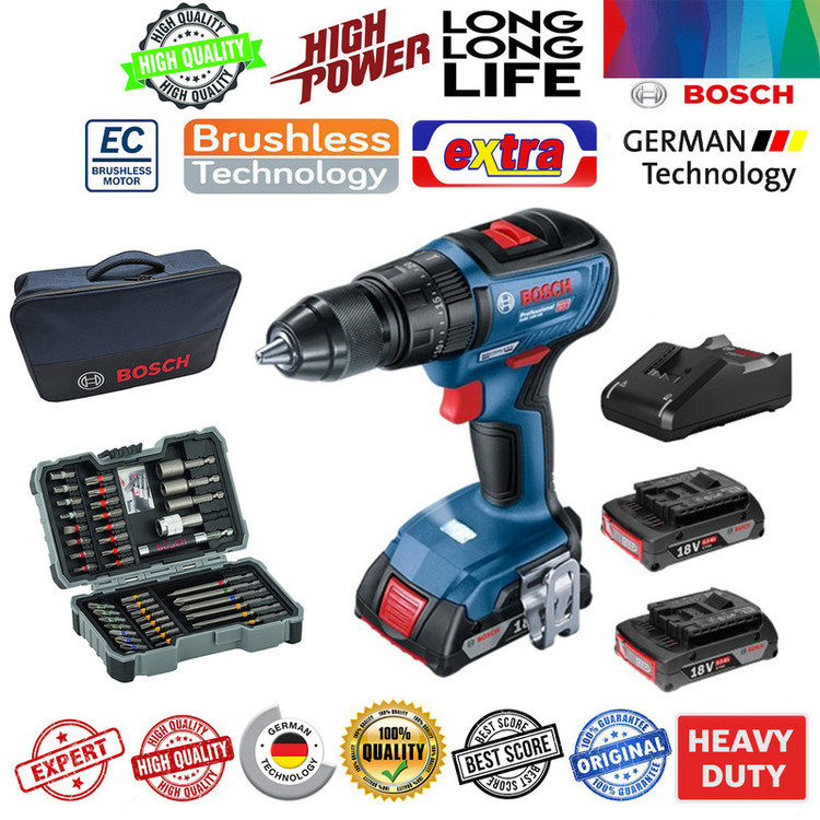 دریل شارژی چکشی بوش مدل GSB 18V-50 Brushless