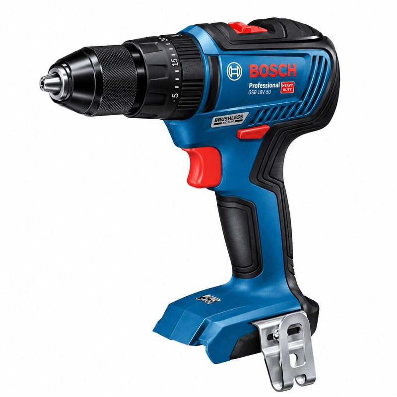 دریل پیچ‌گوشتی شارژی چکشی 13 میلی‌متری 18 ولت بوش مدل GSB 18V-50 5Ah