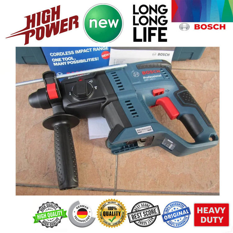 دریل چکشی شارژی بوش مدل حرفه ای هوشمند GBH 180 LI - Brushless 4 Ah