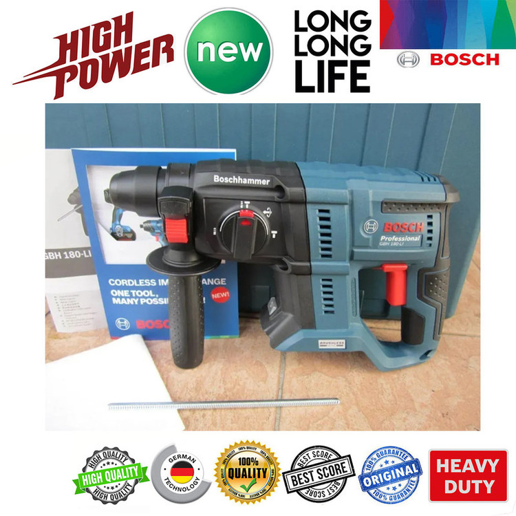 دریل چکشی شارژی بوش مدل حرفه ای هوشمند GBH 180 LI - Brushless 4 Ah