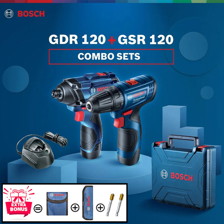 مجموعه دو عددی دریل و بکس شارژی بوش مدل فوق حرفه ای GDR 120 LI + GSR 120 LI
