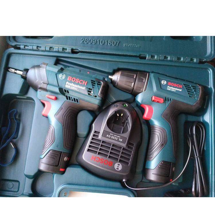 دریل پیچ گوشتی شارژی بوش مدل GDR 120 Li + GSR 120 Li مجموعه دو عددی