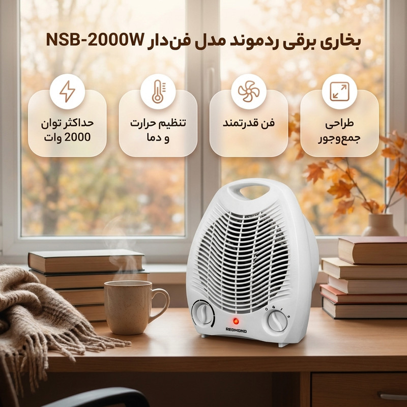 بخاری برقی ردموند مدل فن دار NSB-2000W