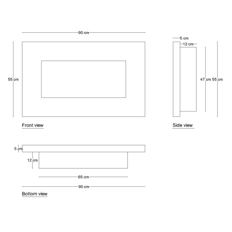 شومینه دیواری برقی شومینه بیستون مدل H.D_90_L4.bs