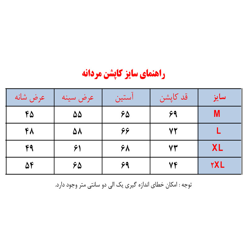 کاپشن مردانه مدل رایان کد 2321 Da-Km-EbSh-Kr