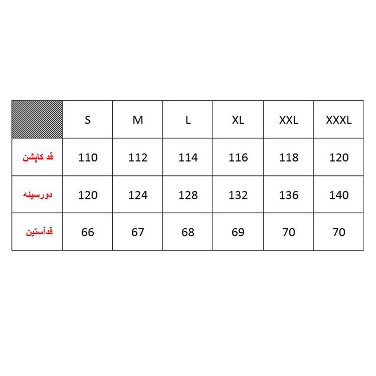 کاپشن بلند مردانه مدل PN008