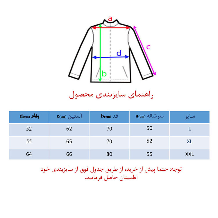 کاپشن مردانه مدل SH-338