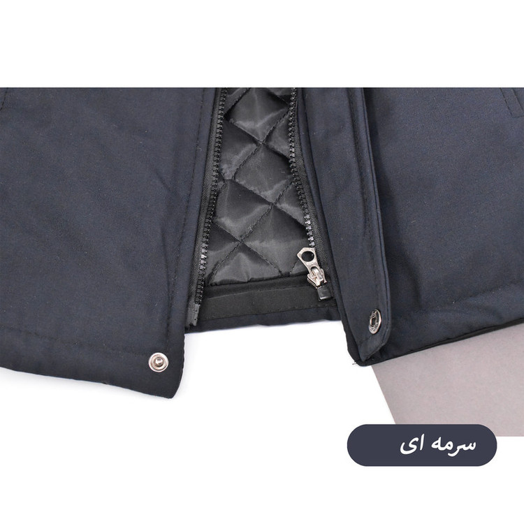 کاپشن بلند مردانه کلاه دار مدل Vantor کد M6005