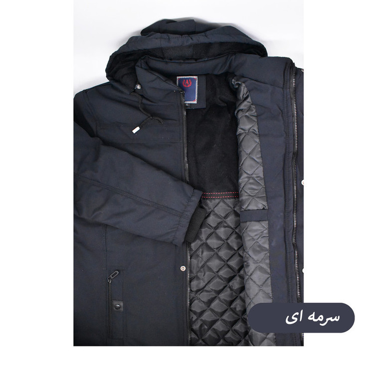 کاپشن بلند مردانه کلاه دار مدل Vantor کد M6005