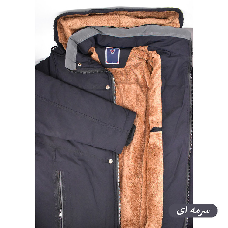 کاپشن بلند مردانه آستر خزدار مدل Cavren کد M6004