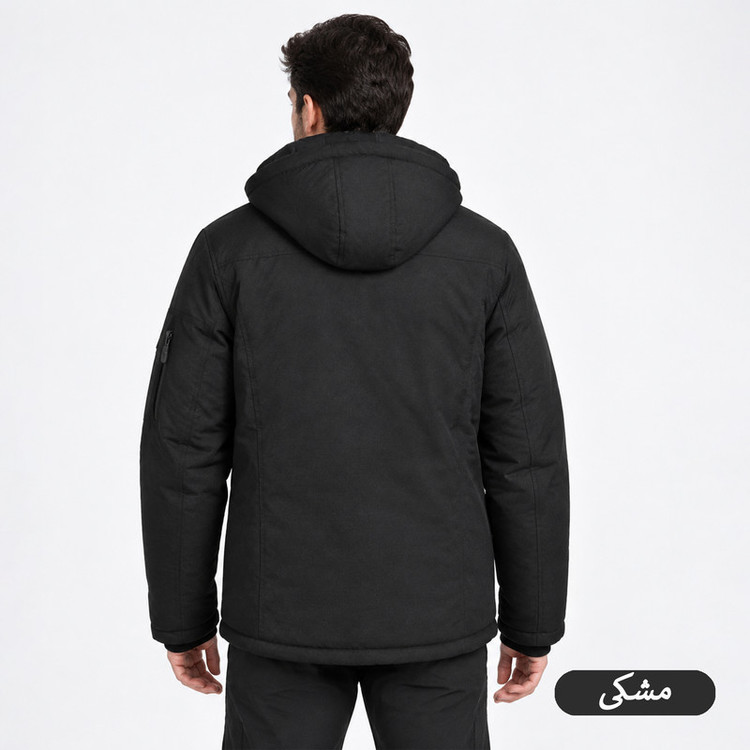کاپشن بلند مردانه کلاه دار مدل Torven کد M6003