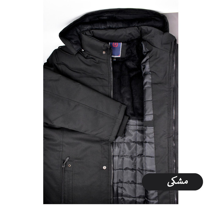 کاپشن بلند مردانه کلاه دار مدل Torven کد M6003