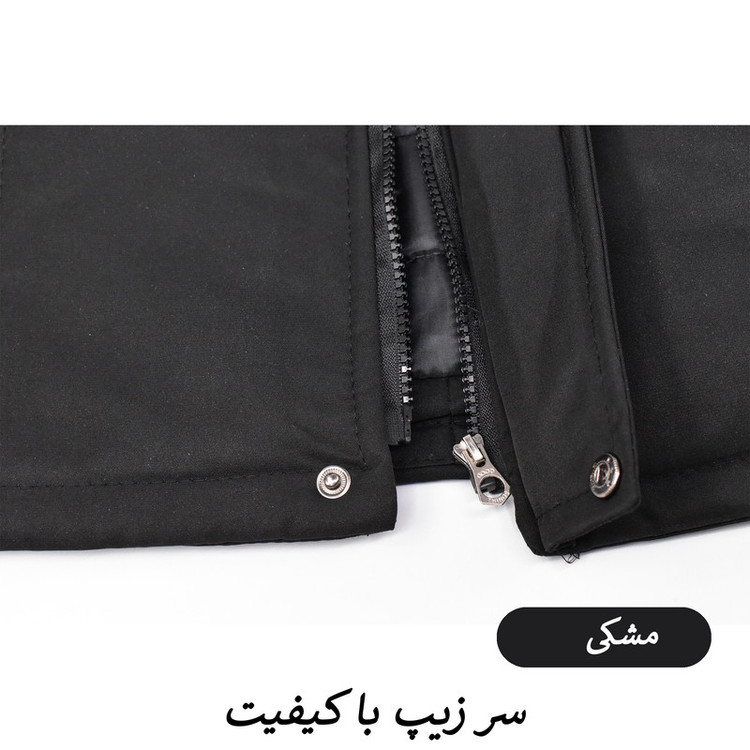کاپشن بلند مردانه کلاه دار مدل Torven کد M6003