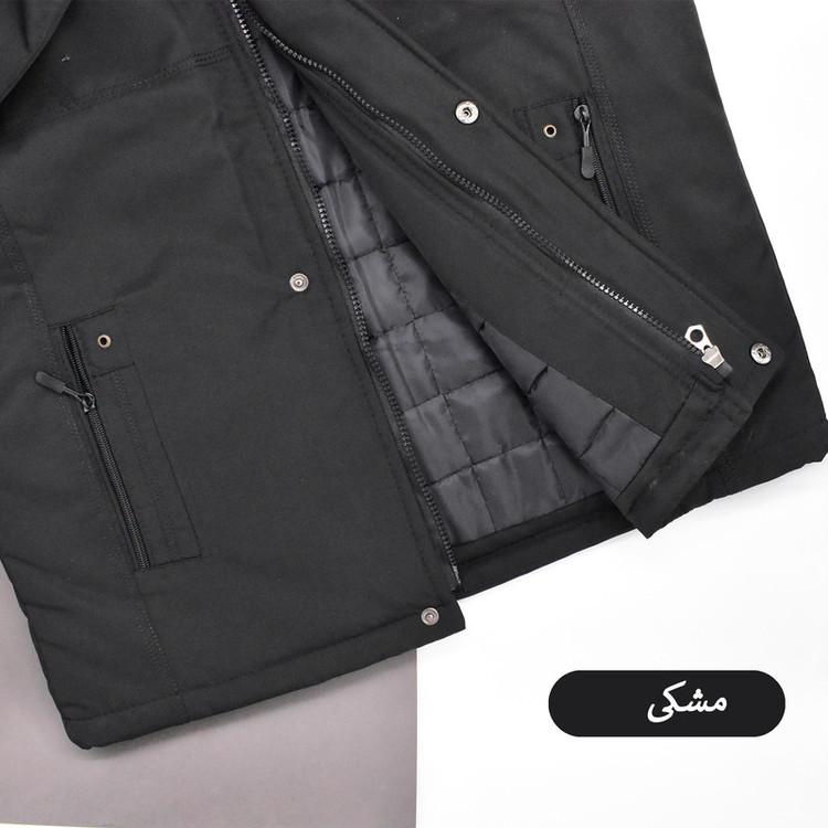کاپشن بلند مردانه کلاه دار مدل Torven کد M6003