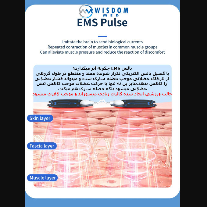یدک ماساژور برقی ویزدام مد مدل ems belt بسته دو عددی
