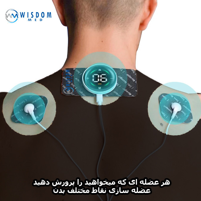 پد یدک ماساژور برقی ویزدام مد مدل silicon مجموعه 3 عددی