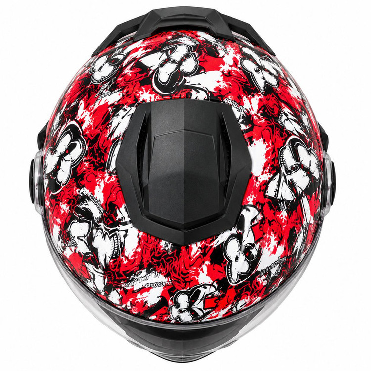 کلاه کاسکت فک متحرک عینک دار لائوس مدل Skull Fire X کد 2460