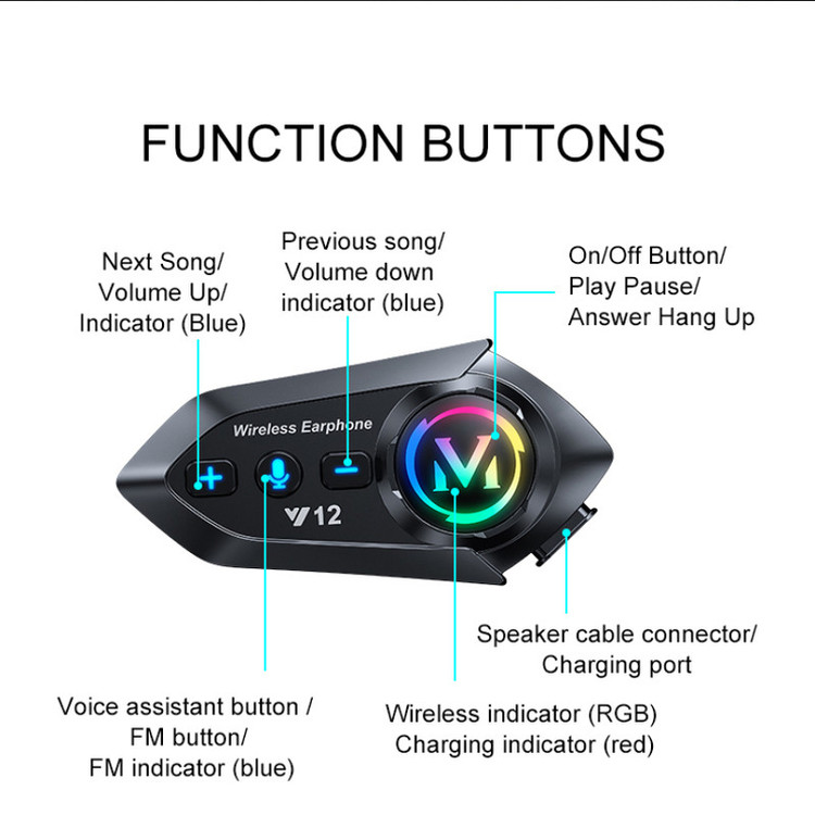هدست کلاه کاسکت مدل y12 pro