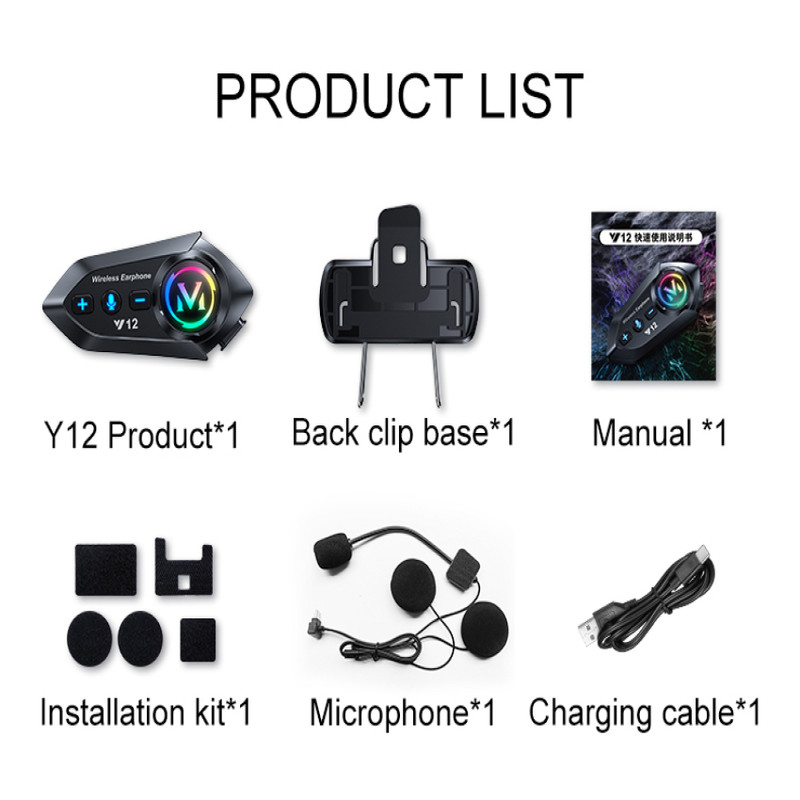هدست کلاه کاسکت مدل y12 pro