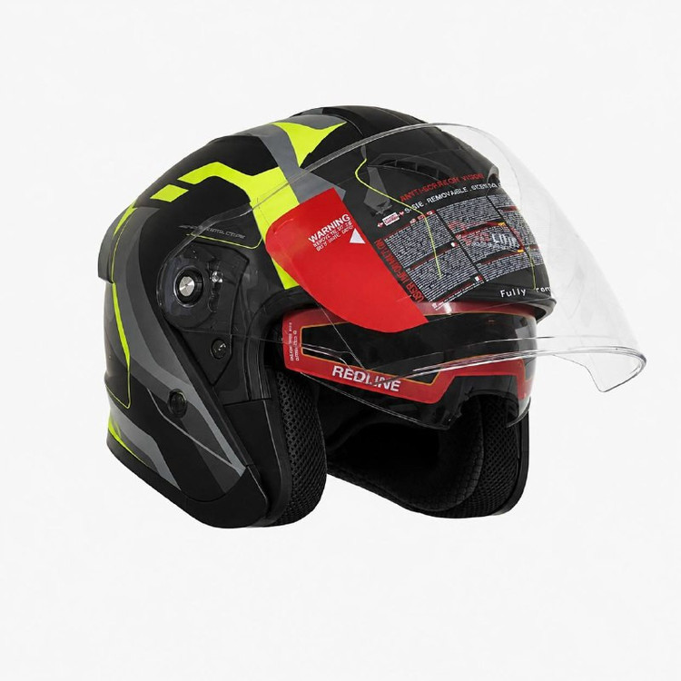 کلاه کاسکت ردلاین مدل MATT Black / Fluor Yellow 966