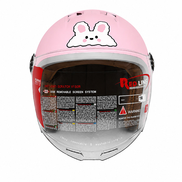 کلاه کاسکت ردلاین مدل 910 BRIGHT PINK / RABBIT