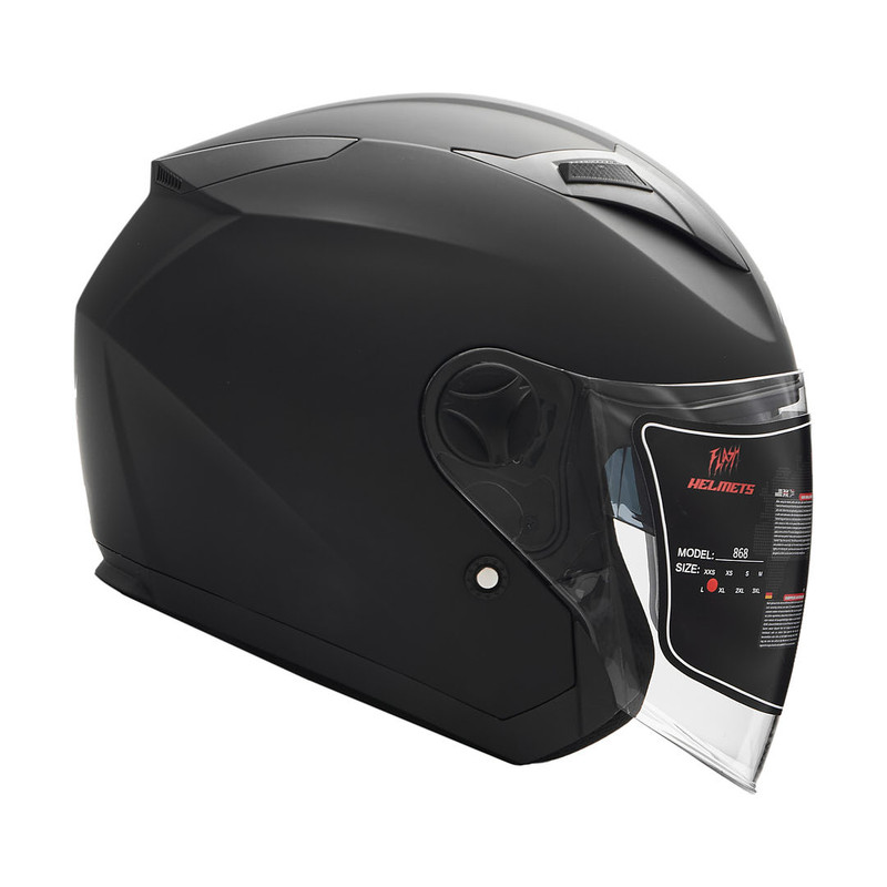 کلاه کاسکت بدون فک فلش مدل 868 matt black