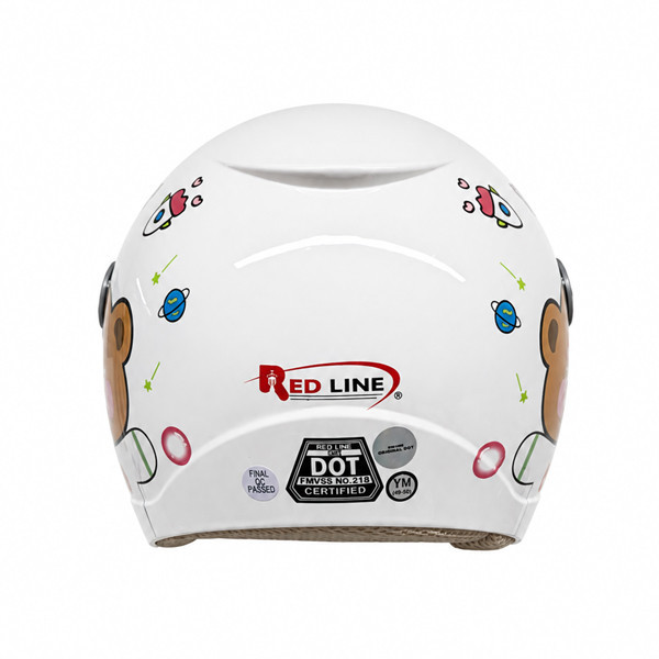 کلاه کاسکت بچگانه ردلاین مدل BRIGHT WHITE / Little Bear 908