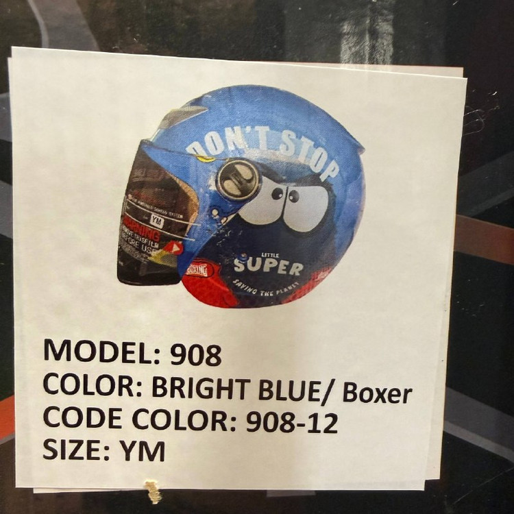 کلاه کاسکت ردلاین مدل BRIGHT BLUE / Boxer SIZE YM 908