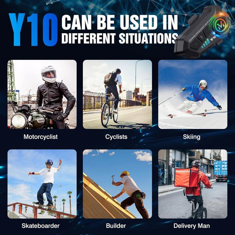 هدست کلاه کاسکت مدل Y10