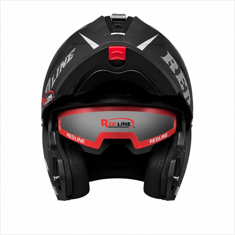 کلاه کاسکت فک متحرک ردلاین مدل MATT BLACK / Grey Thorm 960