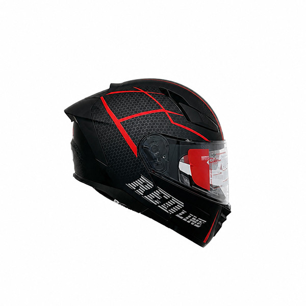 کلاه کاسکت فک متحرک ردلاین مدل MATT BLACK / Red 960