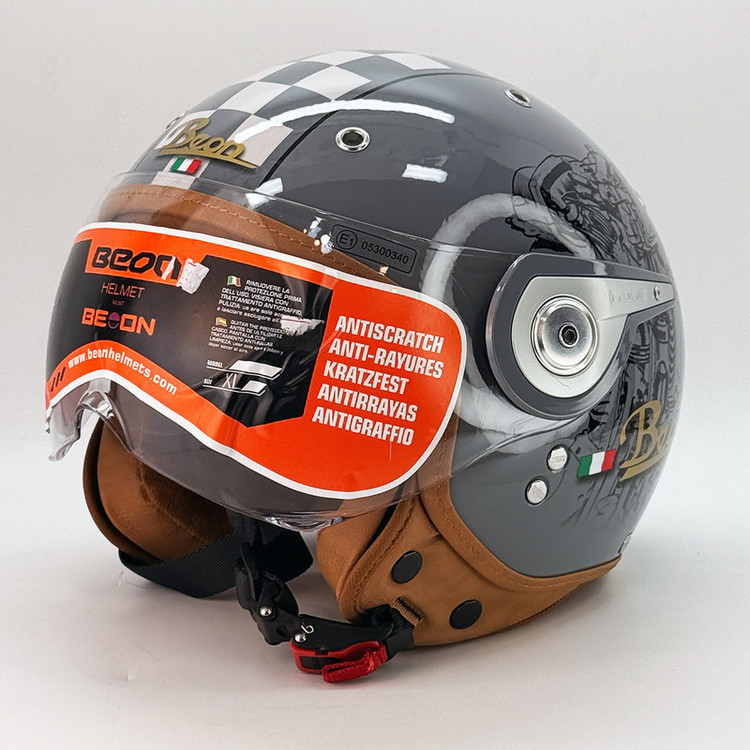 کلاه کاسکت وسپایی طلق دار بیون مدل Urban Racer کد 2349