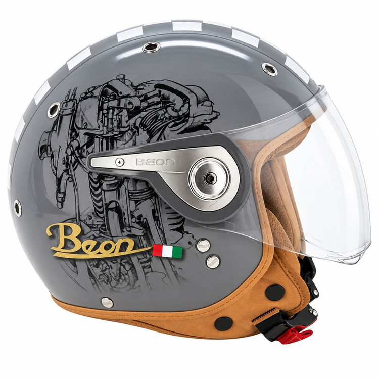 کلاه کاسکت وسپایی طلق دار بیون مدل Urban Racer کد 2349