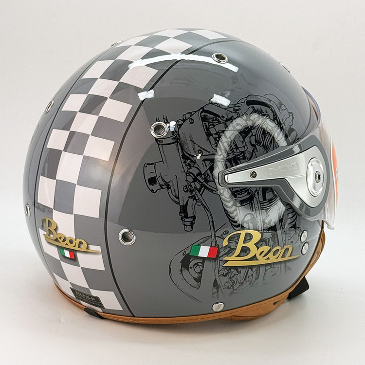 کلاه کاسکت وسپایی طلق دار بیون مدل Urban Racer کد 2349