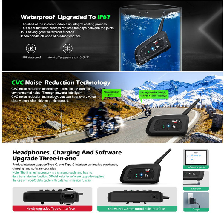 هدست کلاه کاسکت ایجاس مدل V6PRO-01