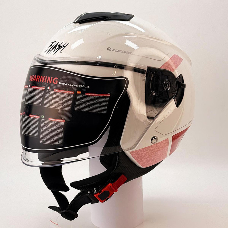 کلاه کاسکت بدون فک فلش مدل Pink Rider کد 2348