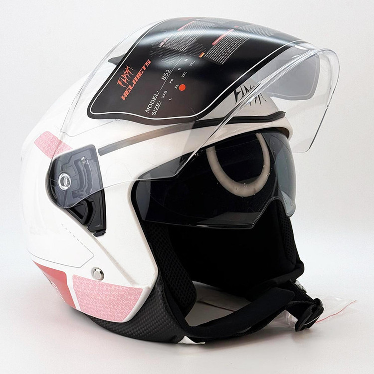 کلاه کاسکت بدون فک فلش مدل Pink Rider کد 2348