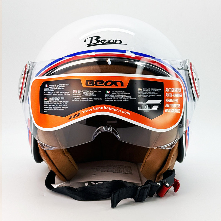 کلاه کاسکت بدون فک بیون مدل طلق دار Tricolore Rider کد 2349