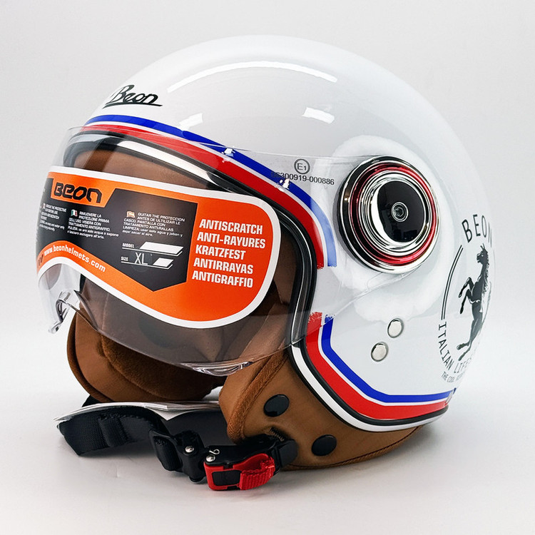 کلاه کاسکت بدون فک بیون مدل طلق دار Tricolore Rider کد 2349