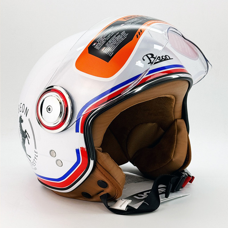 کلاه کاسکت بدون فک بیون مدل طلق دار Tricolore Rider کد 2349