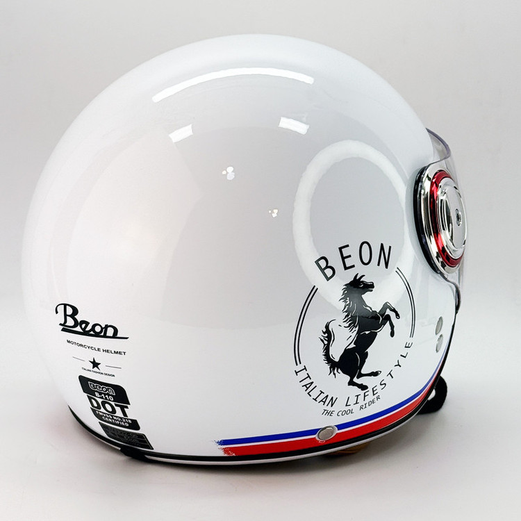 کلاه کاسکت بدون فک بیون مدل طلق دار Tricolore Rider کد 2349