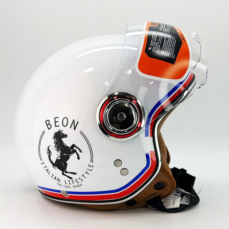کلاه کاسکت بدون فک بیون مدل طلق دار Tricolore Rider کد 2349