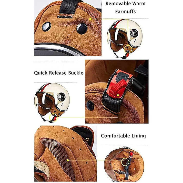 کلاه کاسکت بدون فک بیون مدل طلق دار Tricolore Rider کد 2349
