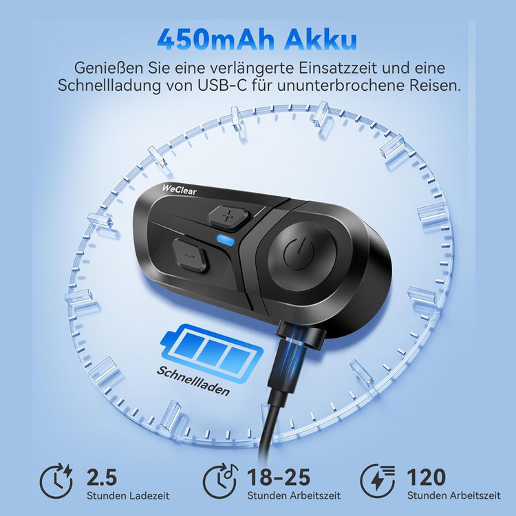 هدست کلاه کاسکت ویکلیر مدل L1 با بلوتوث 5.3 اتصال همزمان به 2 دستگاه ضدآب IP67