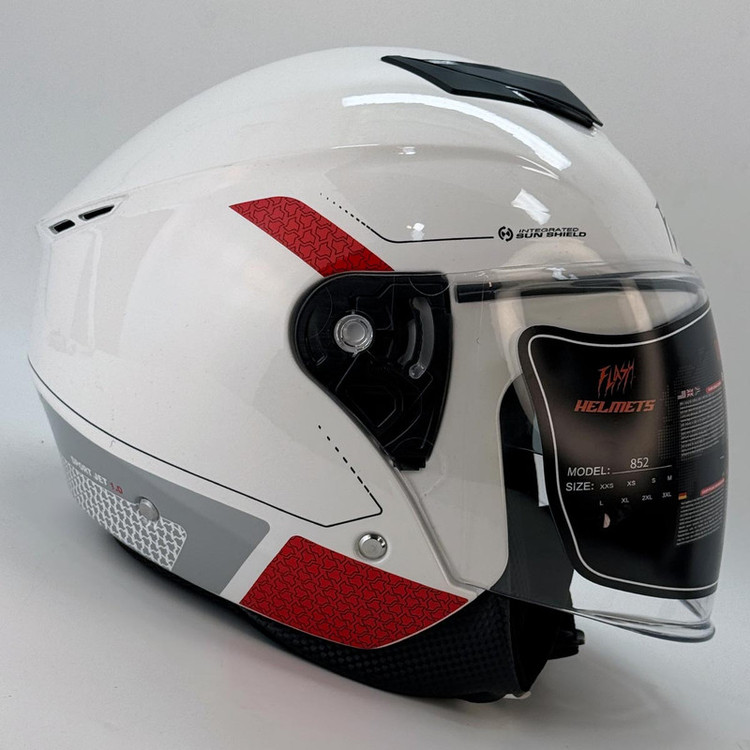 کلاه کاسکت بدون فک فلش مدل Racer کد 2348