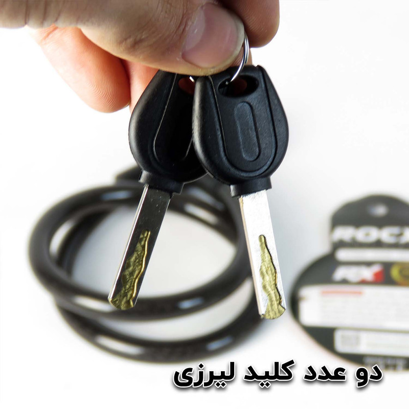 قفل کابلی موتور سیکلت راکس مدل 15-800 کد 782