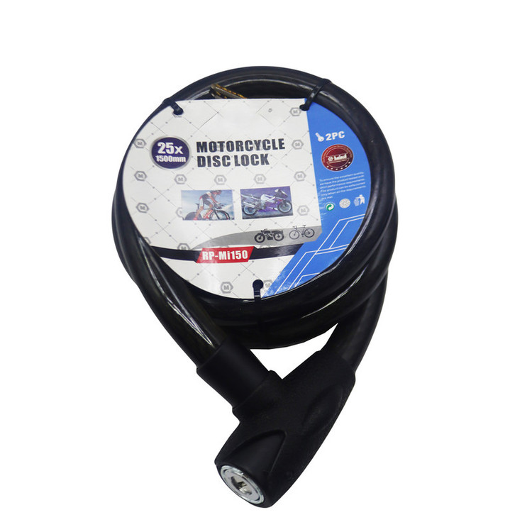 قفل کابلی موتورسیکلت میکا کد YP-25*1500MM