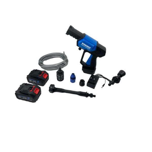 کارواش شارژی 25 بار 20 وات موتور ذغالی ویوارکس مدل VR2425v2_PW حداکثر دبی آب 3.5 لیتر بر دقیقه